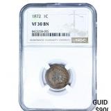 1872 Indian Head Cent NGC VF30 BN