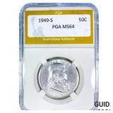 1949-S Franklin Half Dollar PGA MS64