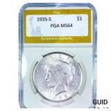 1935-S Silver Peace Dollar PGA MS64