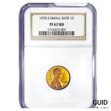 1970-S Lincoln Memorial Cent NGC PF67 RD