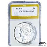 1926-S Silver Peace Dollar PGA Brilliant UNC