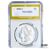 1890-S Morgan Silver Dollar PGA MS63