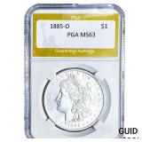 1885-O Morgan Silver Dollar PGA MS63