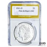 1921-D Morgan Silver Dollar PGA Brilliant UNC