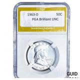 1963-D Franklin Half Dollar PGA Brilliant UNC