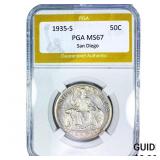 1935-S San Diego Half Dollar PGA MS67