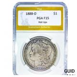 1888-O Morgan Silver Dollar PGA F15 Hot Lips