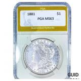 1881 Morgan Silver Dollar PGA MS63