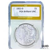 1921-D Morgan Silver Dollar PGA Brilliant UNC