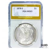 1878-S Morgan Silver Dollar PGA MS63
