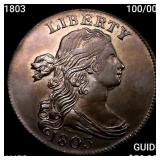 1803 100/000 Draped Bust Large Cent CHOICE AU