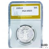 1935-D Walking Liberty Half Dollar PGA MS63