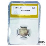 1941-D Mercury Silver Dime PGA AU58