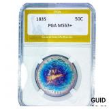 1835 Capped Bust Half Dollar PGA MS63+