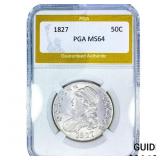 1827 Capped Bust Half Dollar PGA MS64