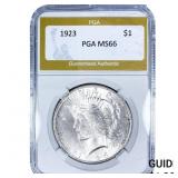 1923 Silver Peace Dollar PGA MS66