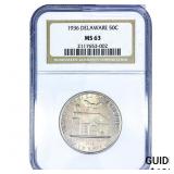 1936 Delaware Half Dollar NGC MS63