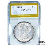 1898-S Morgan Silver Dollar PGA MS62