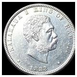 1883 Hawaii Silver 1/4 Dollar GEM BU
