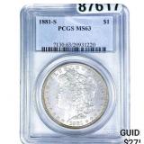 1881-S Morgan Silver Dollar PCGS MS63