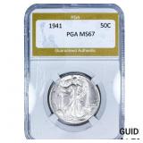 1941 Walking Liberty Half Dollar PGA MS67