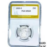 1920-S Standing Liberty Quarter PGA MS64