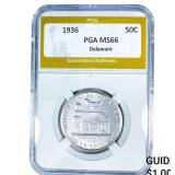1936 Delaware Half Dollar PGA MS66