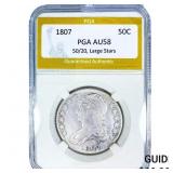 1807 Capped Bust Half Dollar PGA AU58 50/20, Large