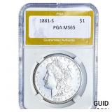 1881-S Morgan Silver Dollar PGA MS65