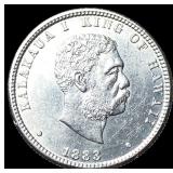 1883 Silver Hawaiian Quarter Dollar CHOICE BU