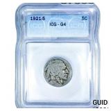 1921-S Buffalo Nickel ICG G4