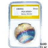 1984Mo Mexico Silver Onza PGA MS66+ Monster