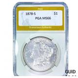 1878-S Morgan Silver Dollar PGA MS66