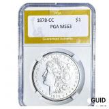 1878-CC Morgan Silver Dollar PGA MS63