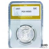 1937 Walking Liberty Half Dollar PGA MS65