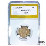 1913-D Buffalo Nickel PGA MS65 Type 1