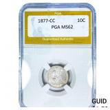 1877-CC Seated Liberty Dime PGA MS62