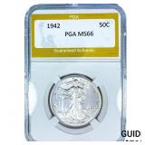 1942 Walking Liberty Half Dollar PGA MS66