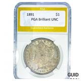 1891 Morgan Silver Dollar PGA Brilliant UNC