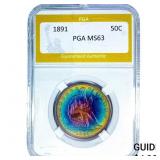 1891 Seated Liberty Half Dollar PGA MS63