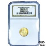 2002 Gold $5 American Eagle 1/10oz NGC MS70