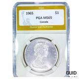 1965 Canada Silver Dollar PGA MS65