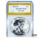 2013-W Silver Eagle PGA REV PR70