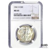 1941-D Walking Liberty Half Dollar NGC MS65