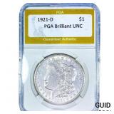 1921-D Morgan Silver Dollar PGA Brilliant UNC