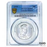 1918 Illinois Half Dollar PCGS MS64