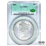 1884 Morgan Silver Dollar CAC MS63