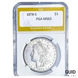 1878-S Morgan Silver Dollar PGA MS63