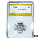 1941 Mercury Silver Dime PGA MS66