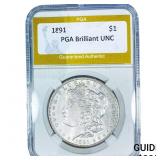 1891 Morgan Silver Dollar PGA Brilliant UNC